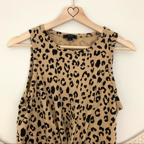J Crew Slub Twist Front Leopard Print Tank - Picture 6 of 9